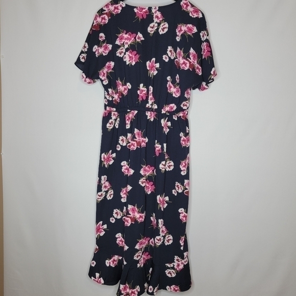 J. CREW Blue Floral Ruffle Wrap Dress - Picture 10 of 16